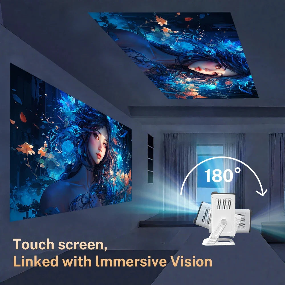 LynCast Mini Projector 4K WiFi 6 Bluetooth Android TV
