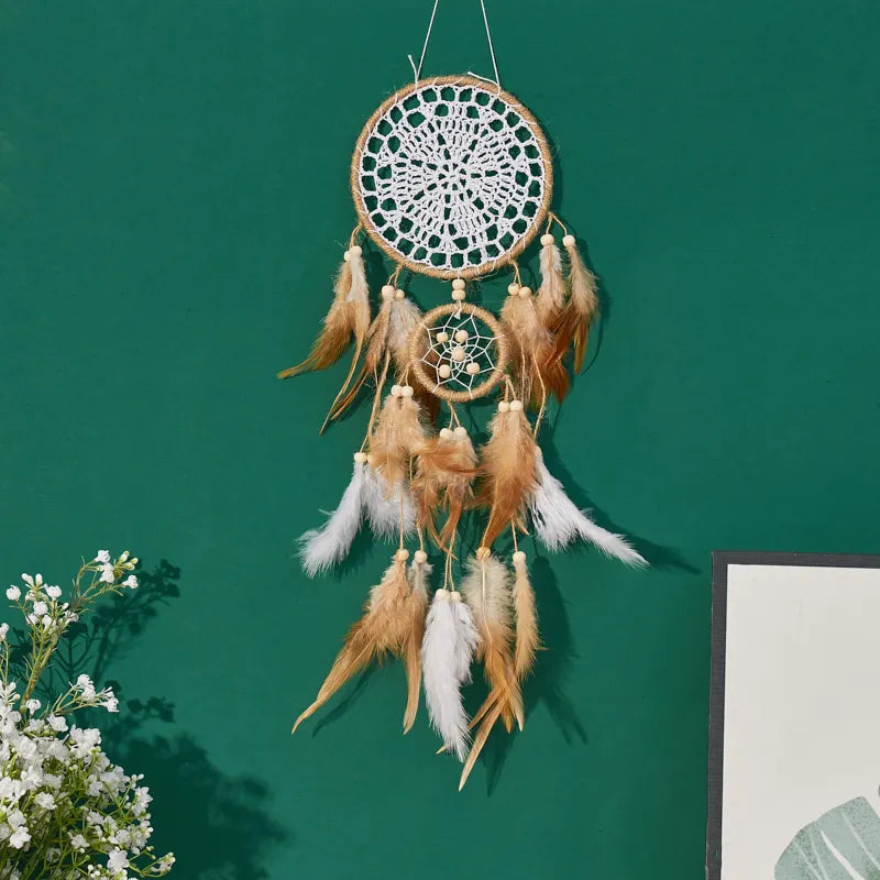 Five Piece Dream Catcher Set Moon Sun Bohemian Wall Decor