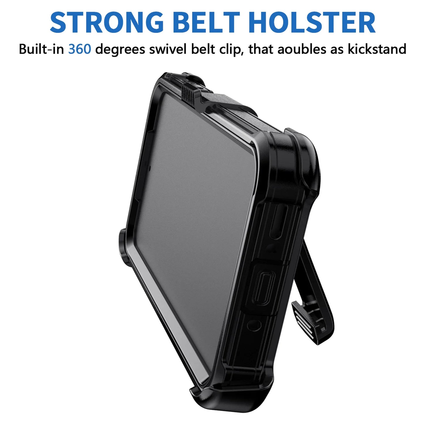 Galaxy Rugged Dual Layer Shockproof Phone Case With Clip