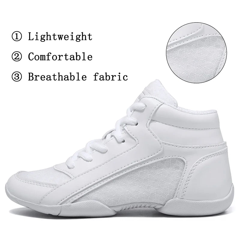 Baxinier Girls Youth High Top Cheer Sneakers Breathable Training