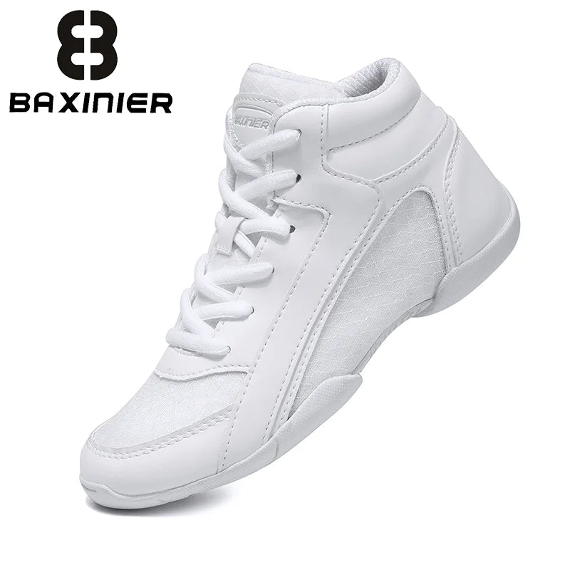 Baxinier Girls Youth High Top Cheer Sneakers Breathable Training