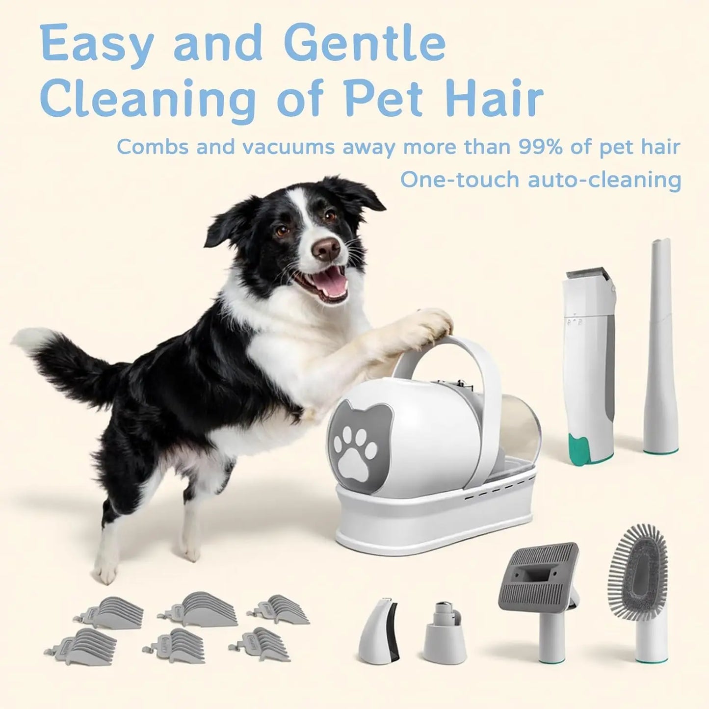 Dog Grooming Vacuum Kit 7 In 1 Deshedding Tools Pet