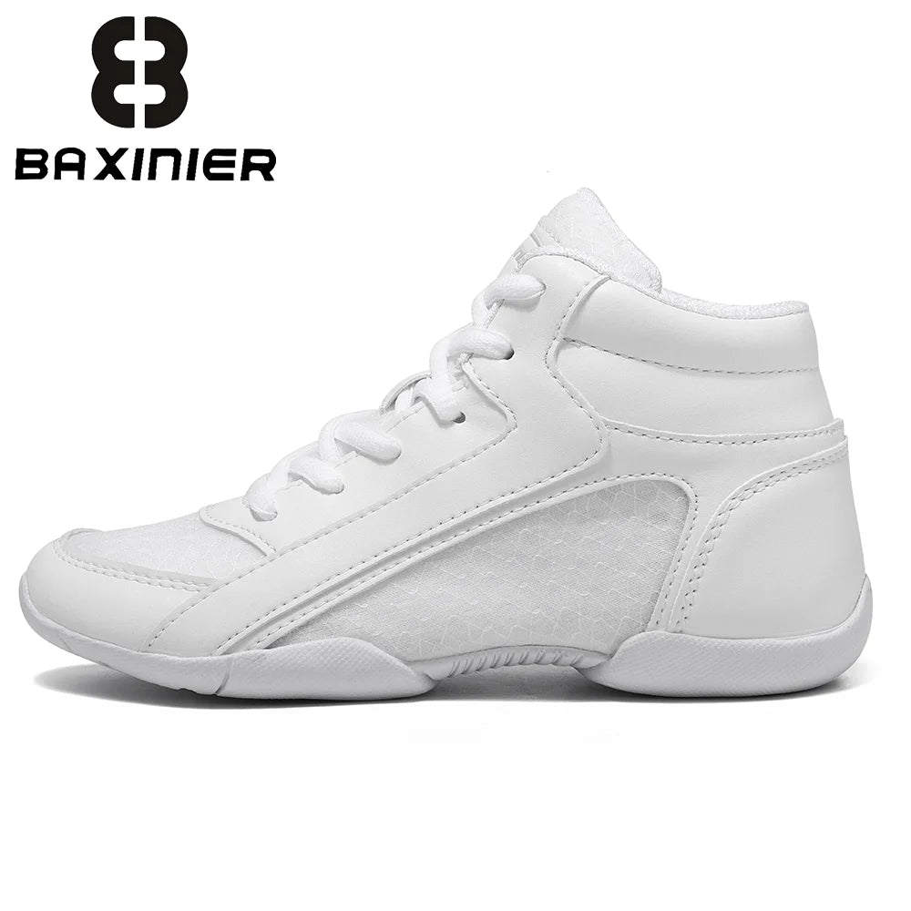 Baxinier Girls Youth High Top Cheer Sneakers Breathable Training