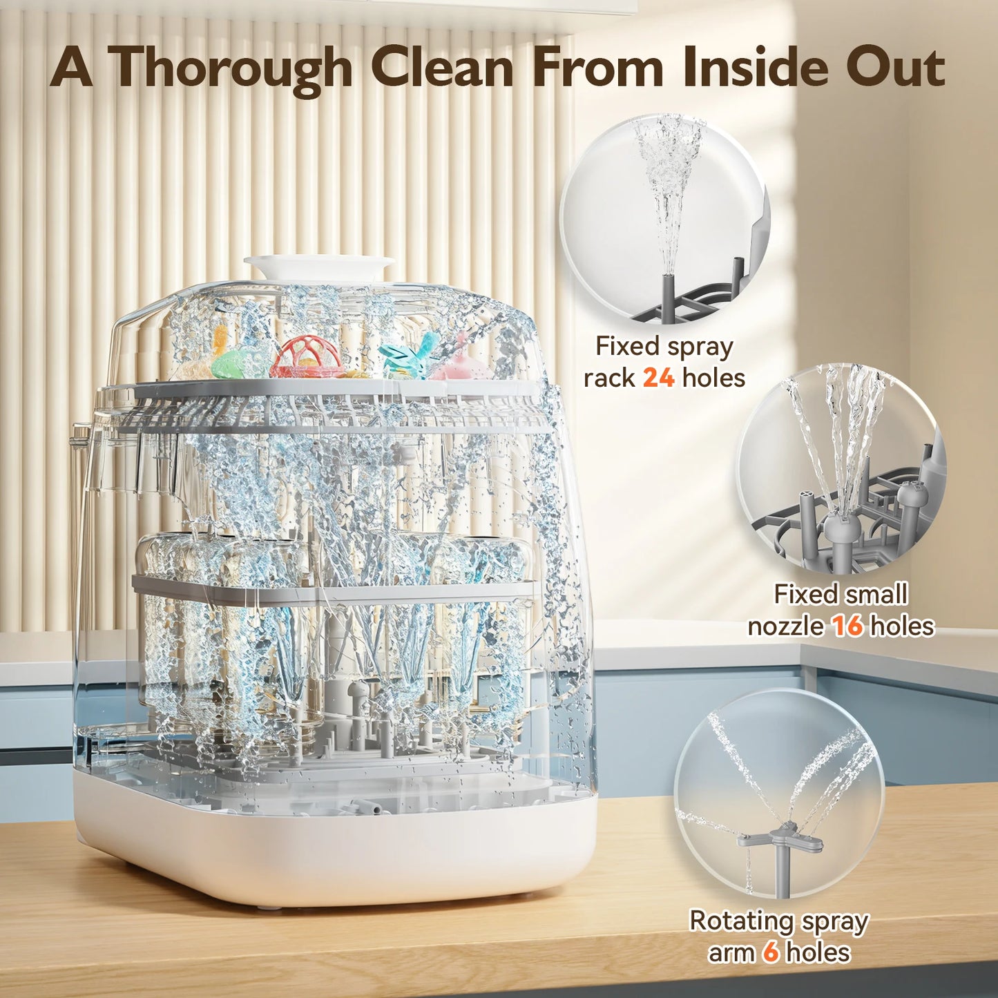 4 In 1 Baby Bottle Washer Sterilizer Dryer Electric System