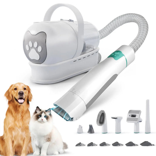 Dog Grooming Vacuum Kit 7 In 1 Deshedding Tools Pet