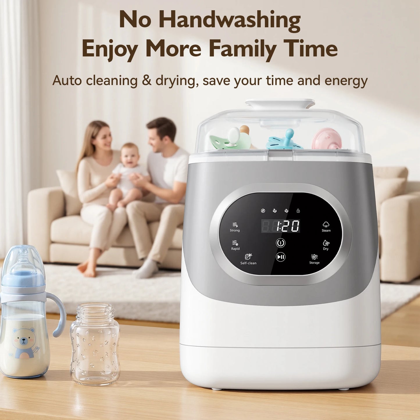 4 In 1 Baby Bottle Washer Sterilizer Dryer Electric System