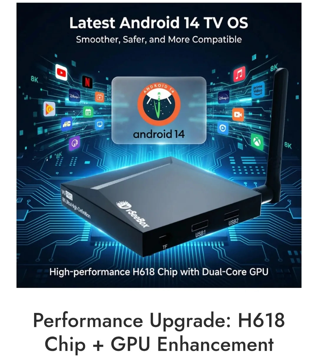 Vseebox V6 Pro Android TV Box With Amlogic S928X QuadCore
