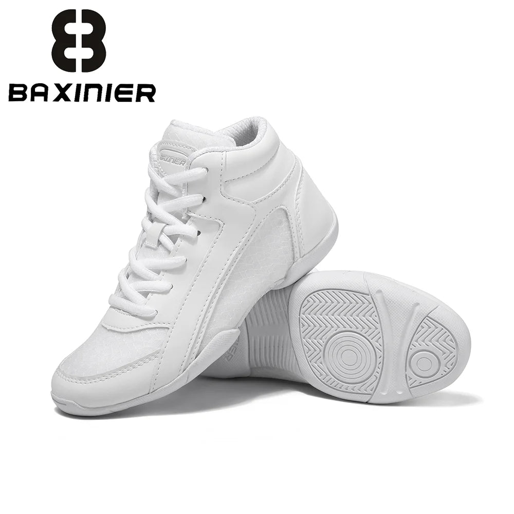 Baxinier Girls Youth High Top Cheer Sneakers Breathable Training