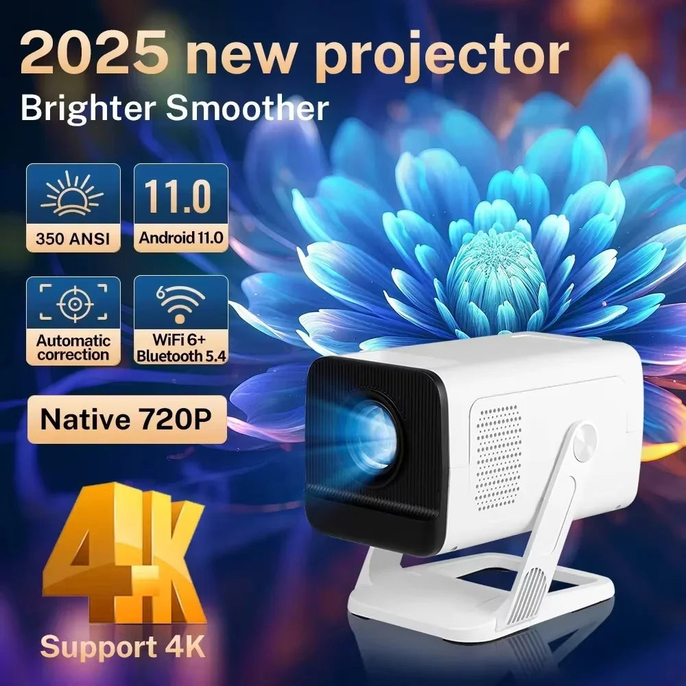 LynCast Mini Projector 4K WiFi 6 Bluetooth Android TV