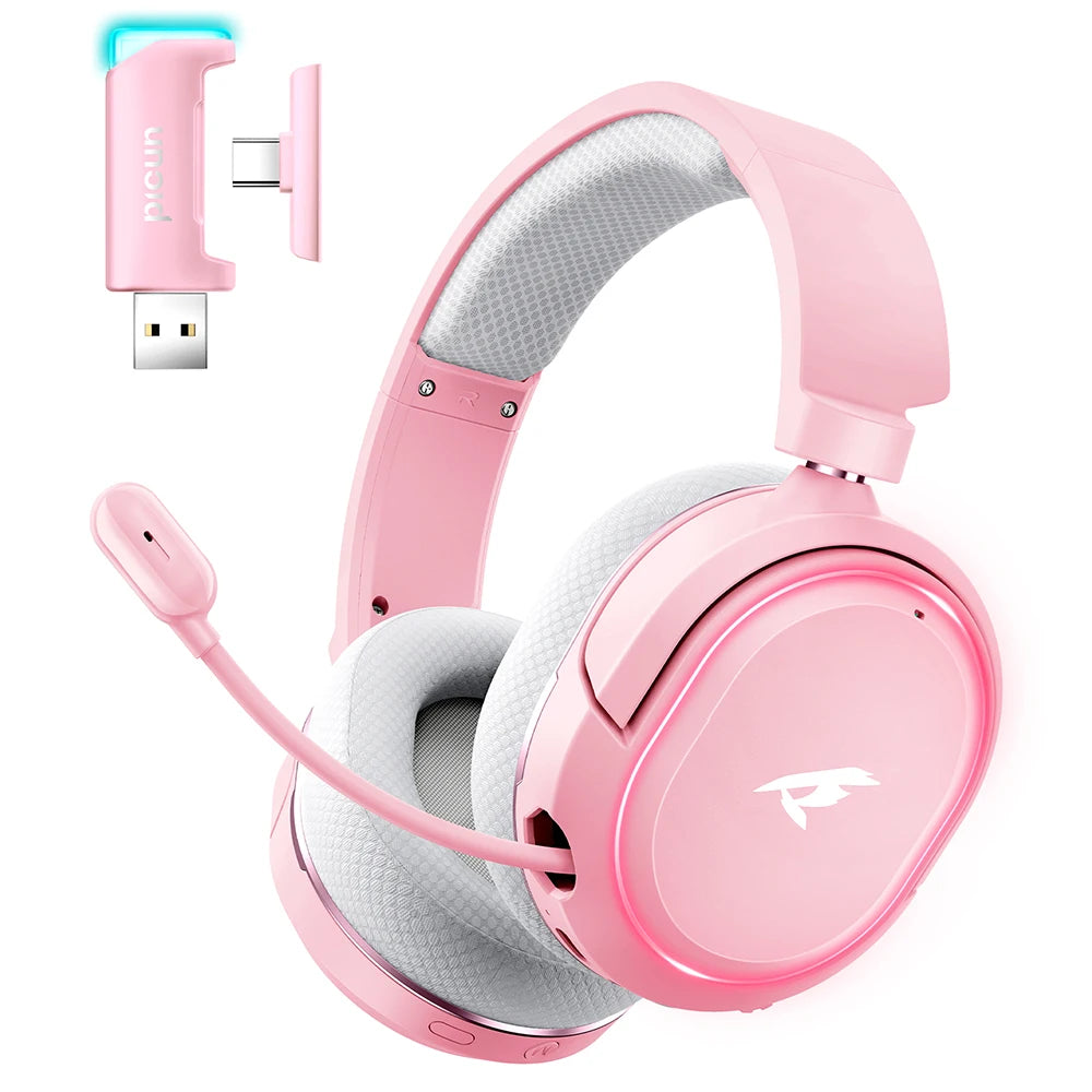 Picun G2 Wireless Gaming Headset Bluetooth 5.3 2.4G