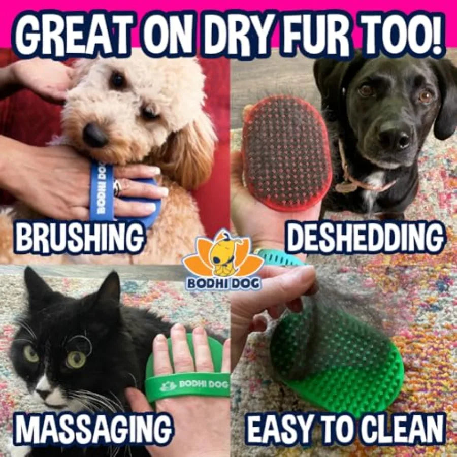 Pet Shampoo Brush For Dogs And Cats Premium Bath Scrubber