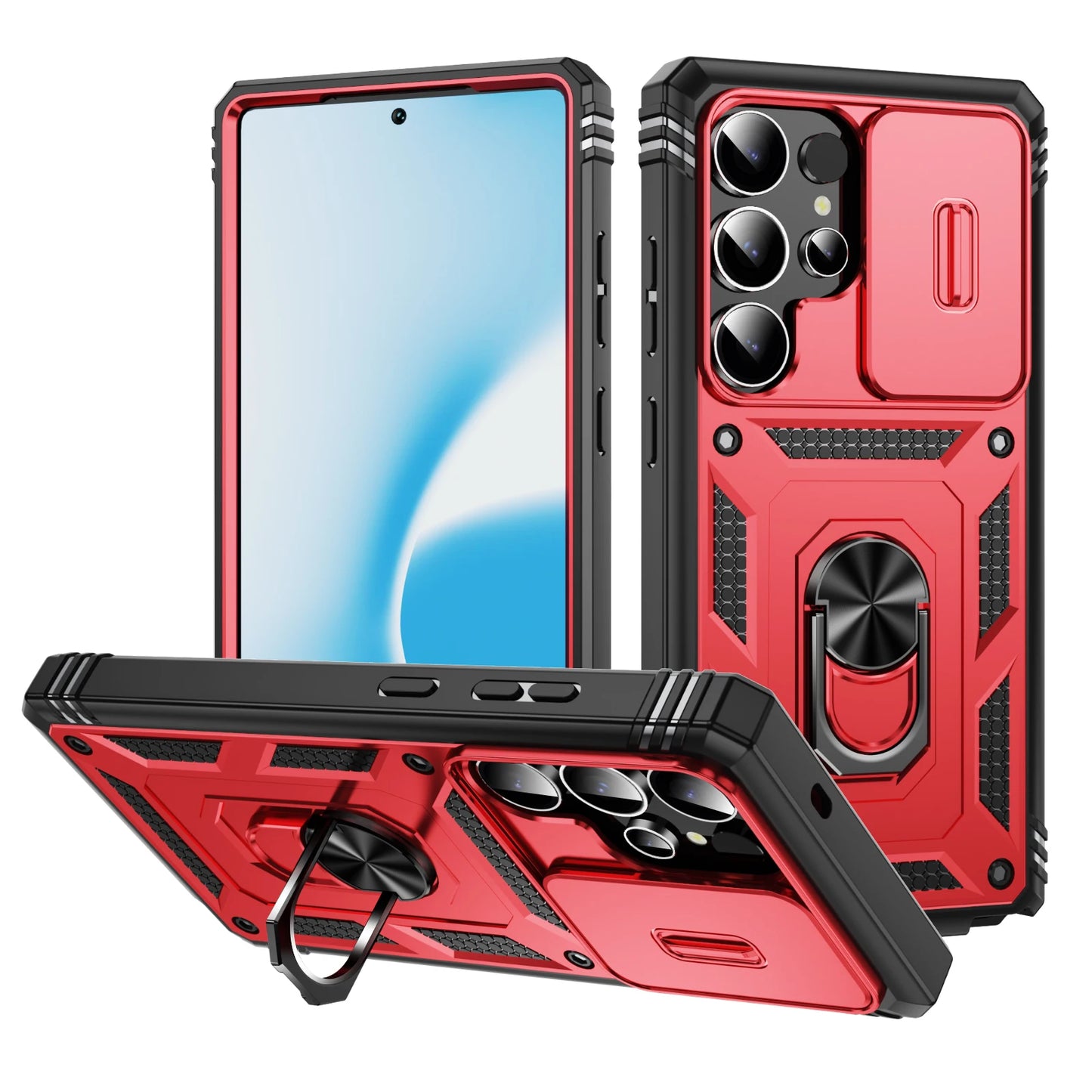 360 Full Protection Samsung Galaxy Case With Magnetic Ring Stand