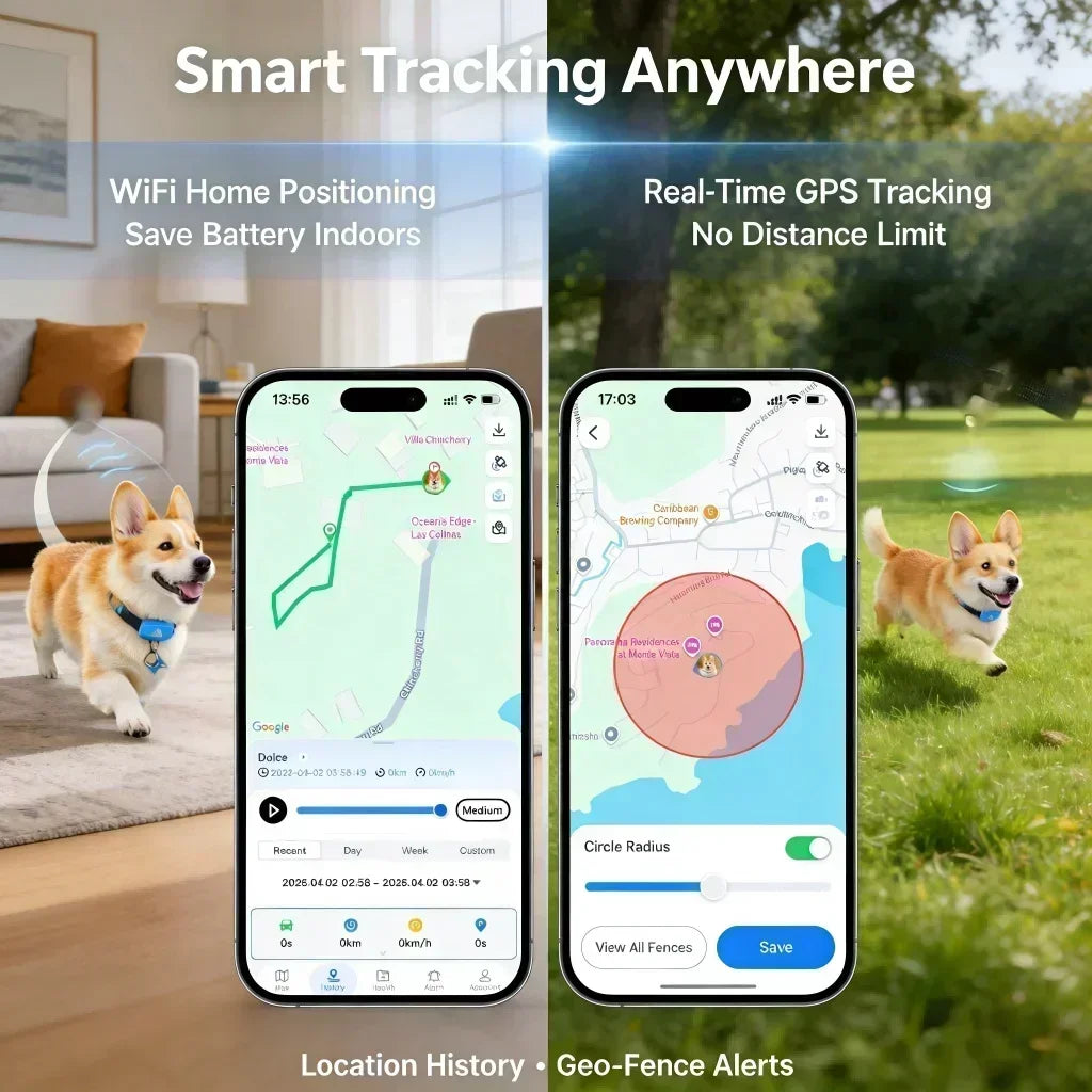 Wanwaytech 4G GPS Pet Tracker For Dogs With IP67 Waterproofing