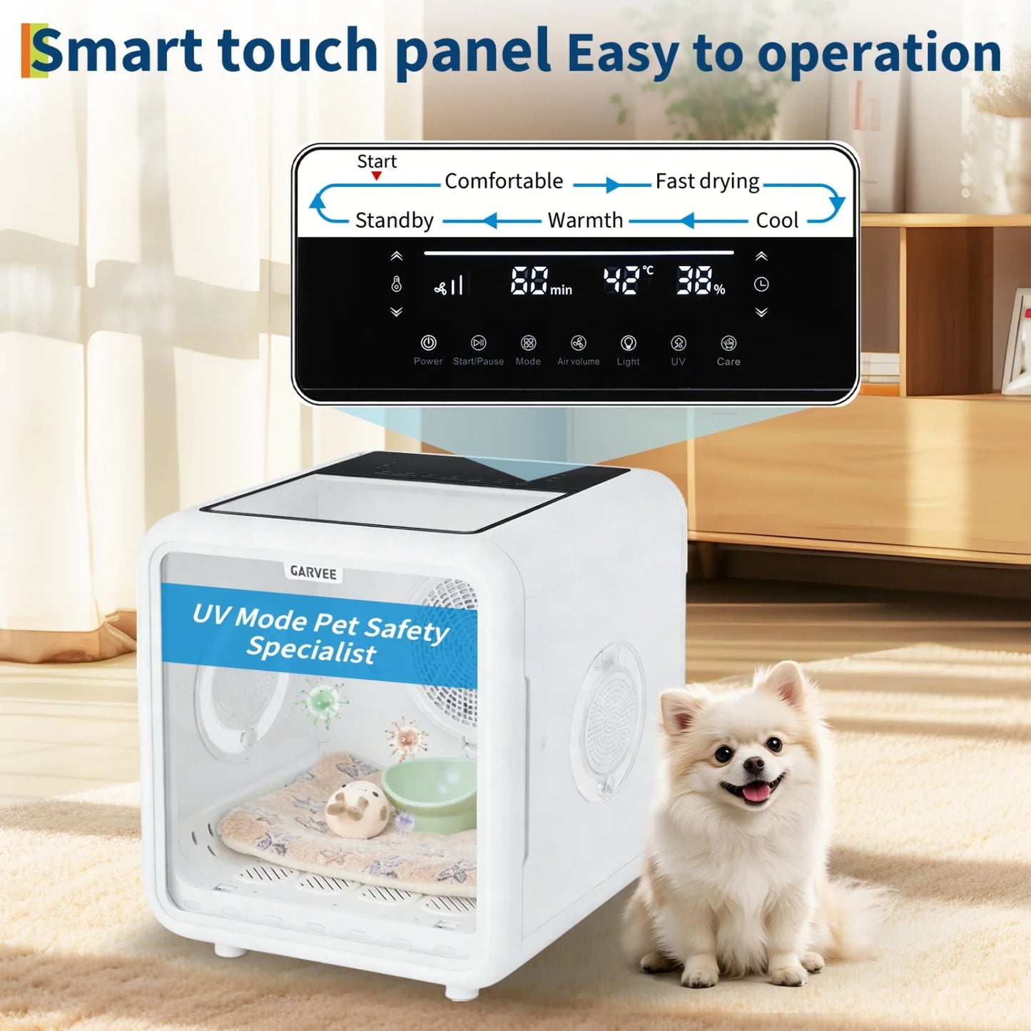 HiMISS Automatic Pet Drying Box With 360 Degree Air Circulation