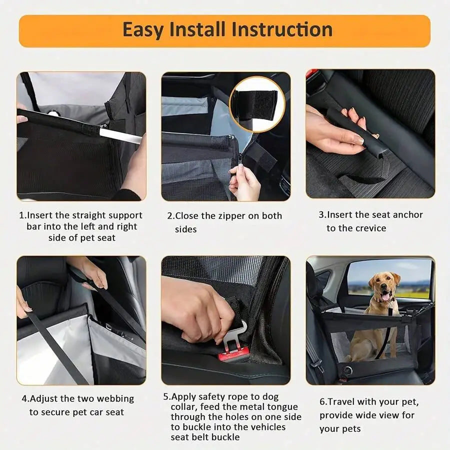 Large Pet Car Seat Cushion And Carrier Mat For Travel