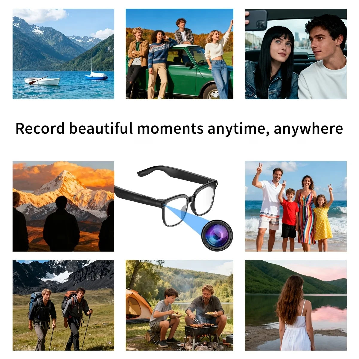 Giinova AI Smart Glasses With 8MP Camera And 4K Video