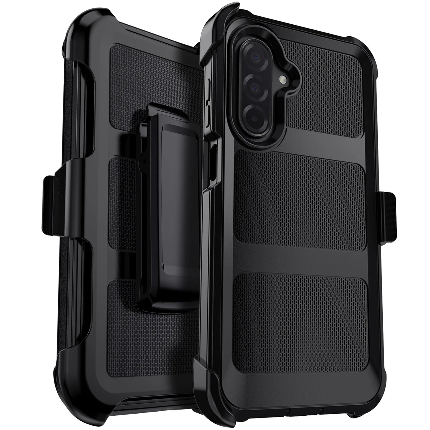 Galaxy Rugged Dual Layer Shockproof Phone Case With Clip