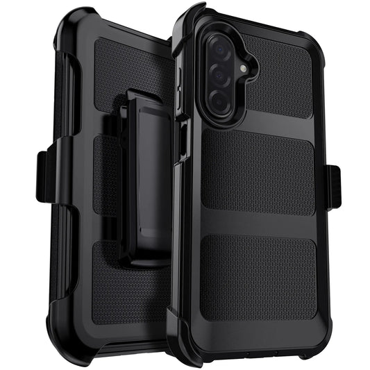 Galaxy Rugged Dual Layer Shockproof Phone Case With Clip