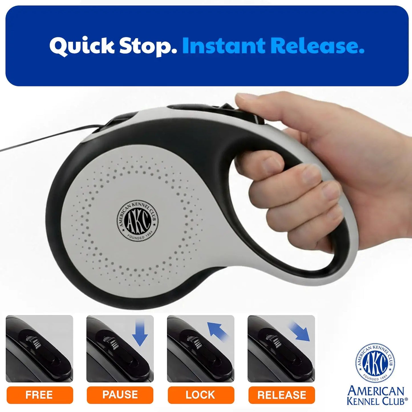 Retractable Dog Leash With One Hand Brake And Auto Extend