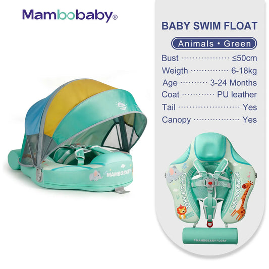 Mambobaby Animal Float Canopy Baby Swimming Buoy Water Trainer