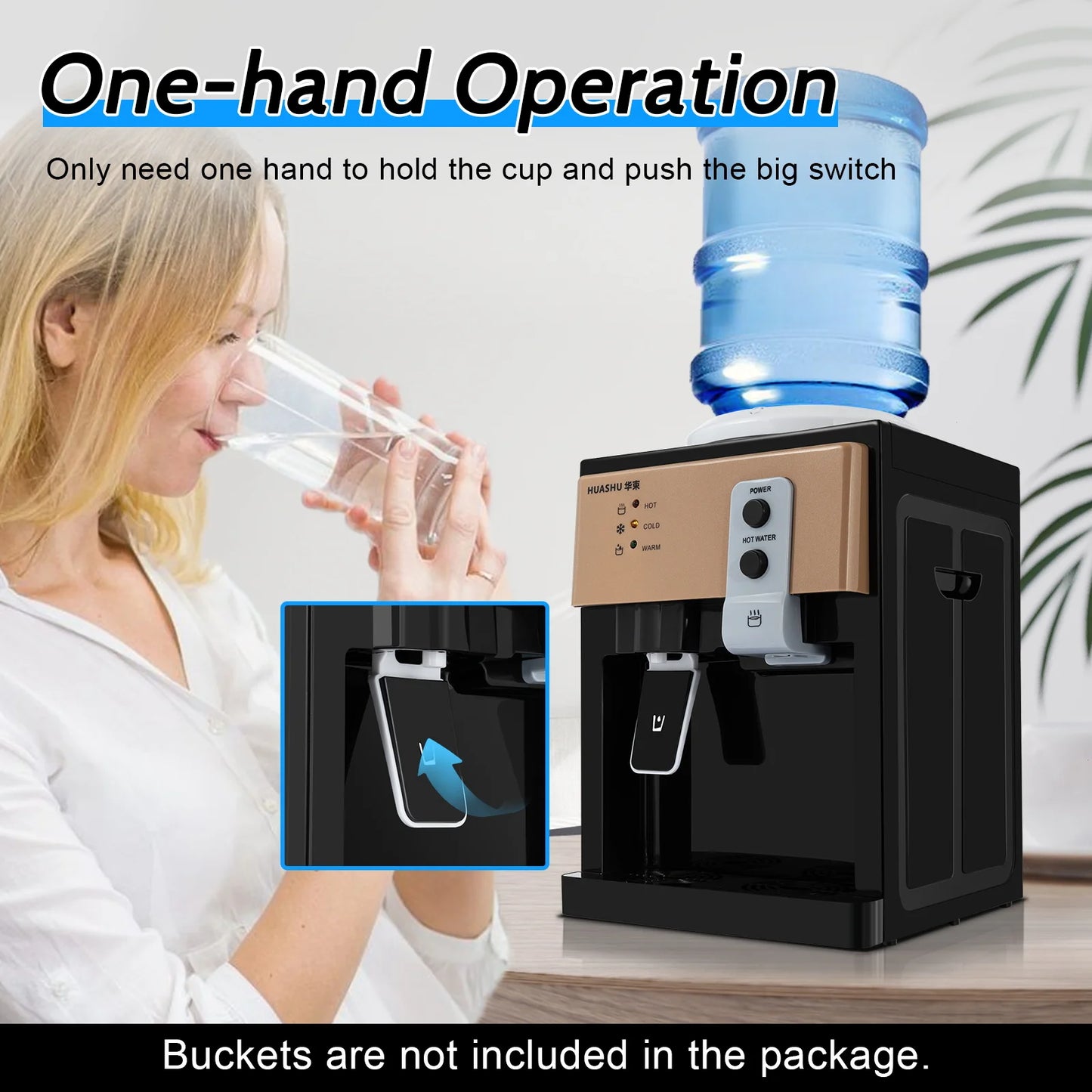 Top Loading Water Dispenser Hot Cold Warm 110V Stainless Tank