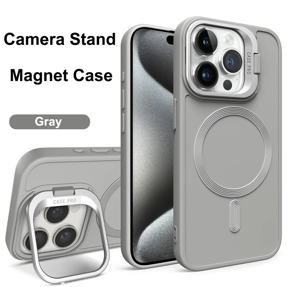 IPhone Stand Case MagSafe Magnetic Shell With Camera Holder