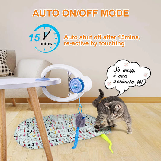 Electronic Self Play Door Hanging Cat Toy With Catnip Mice