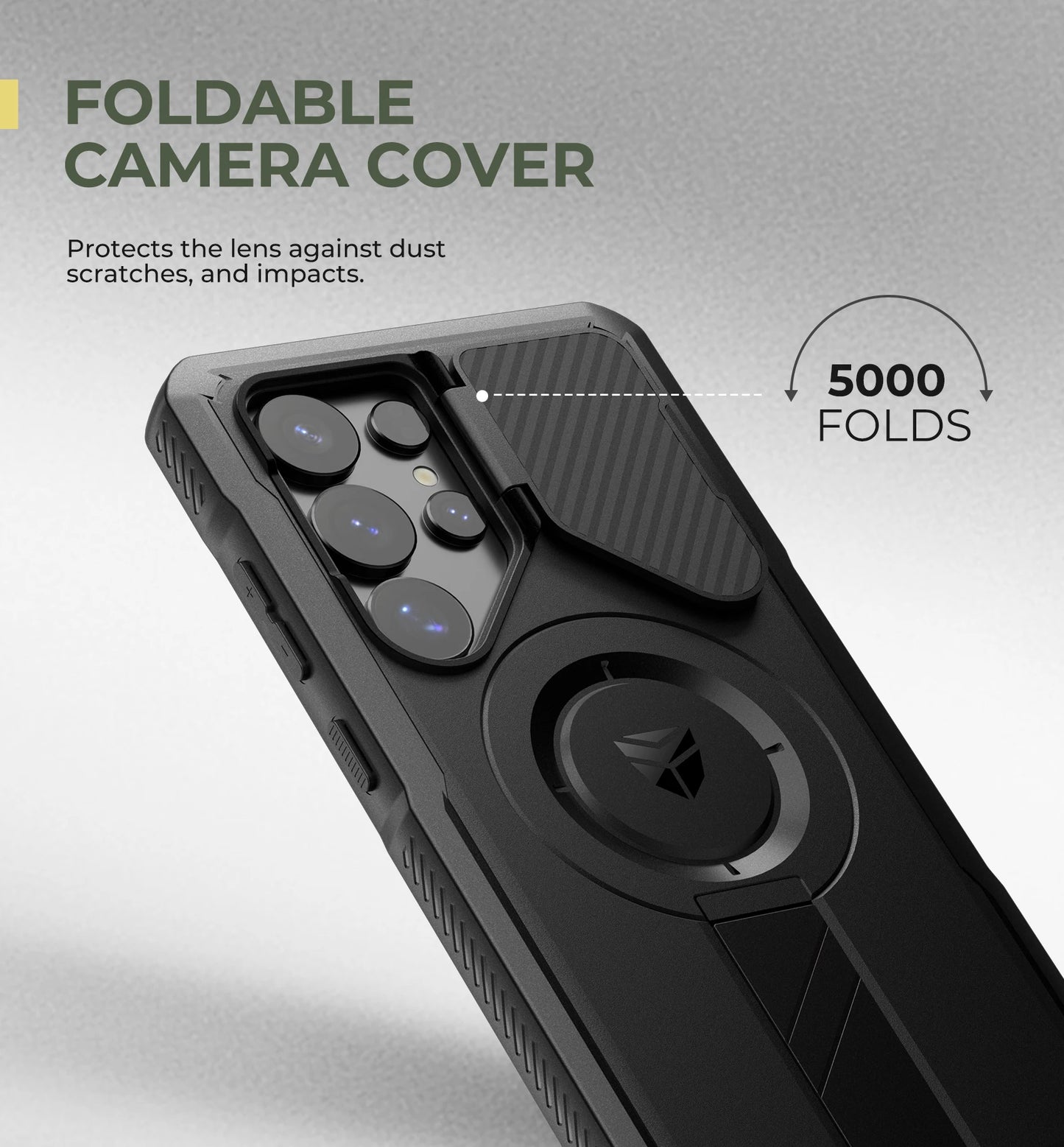 DEXNOR Galaxy S25 Ultra Rugged Case With Camera Cover Kickstand