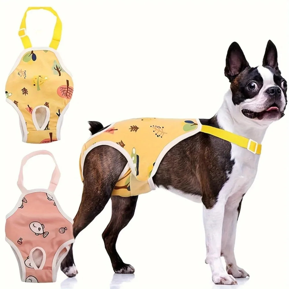 Adjustable Dog Underwear With Straps For French Bulldog