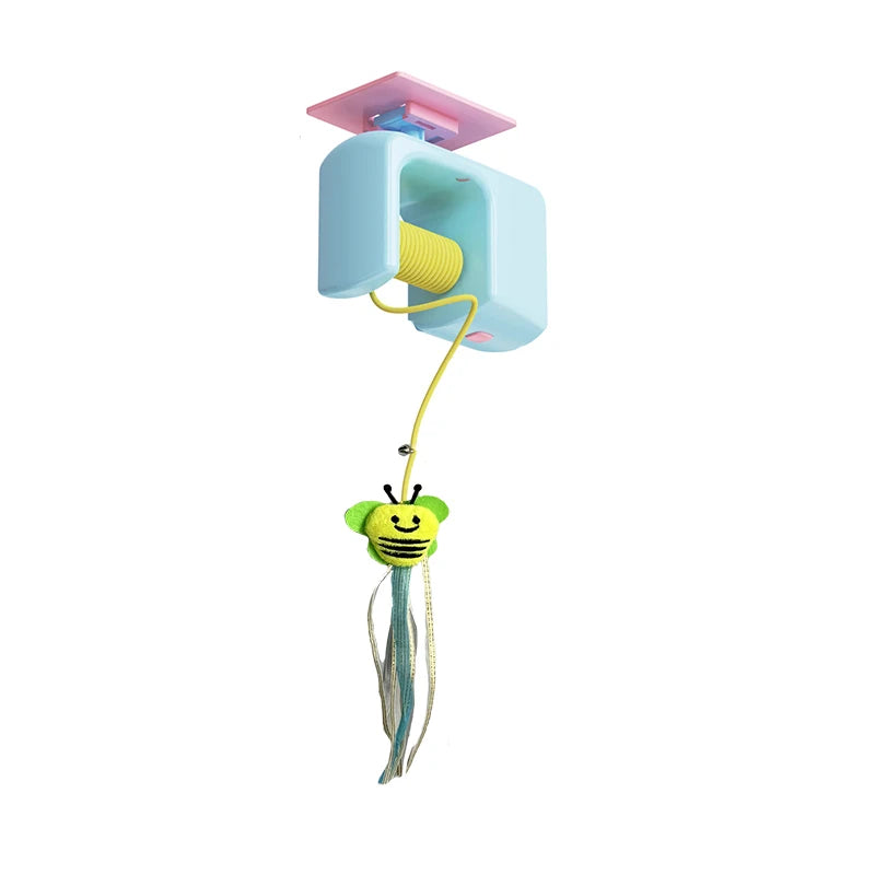 Booteely Interactive Hanging Cat Toy With Retractable String And Feathers