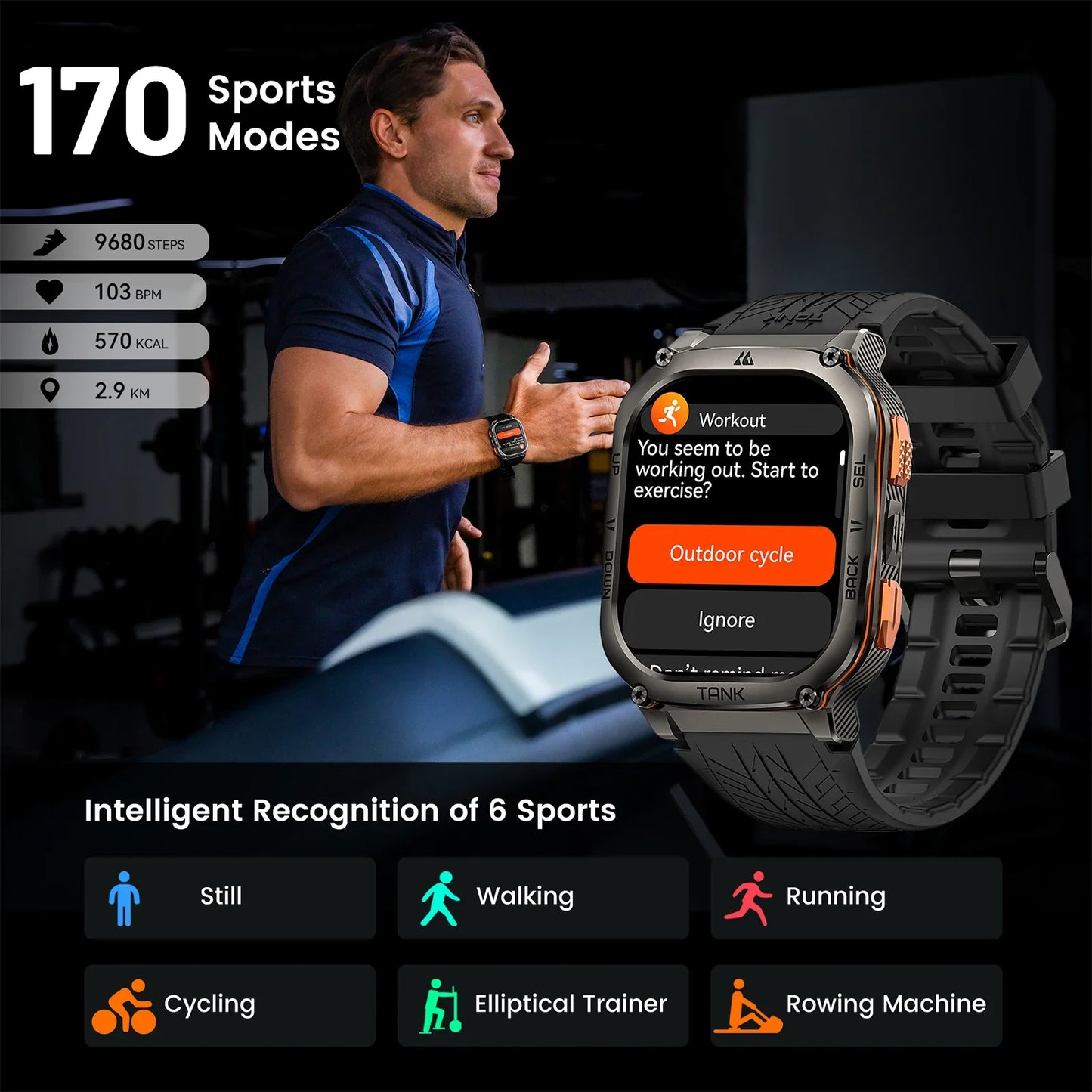 KOSPET Tank M3 Ultra GPS Smart Watch 5ATM Waterproof