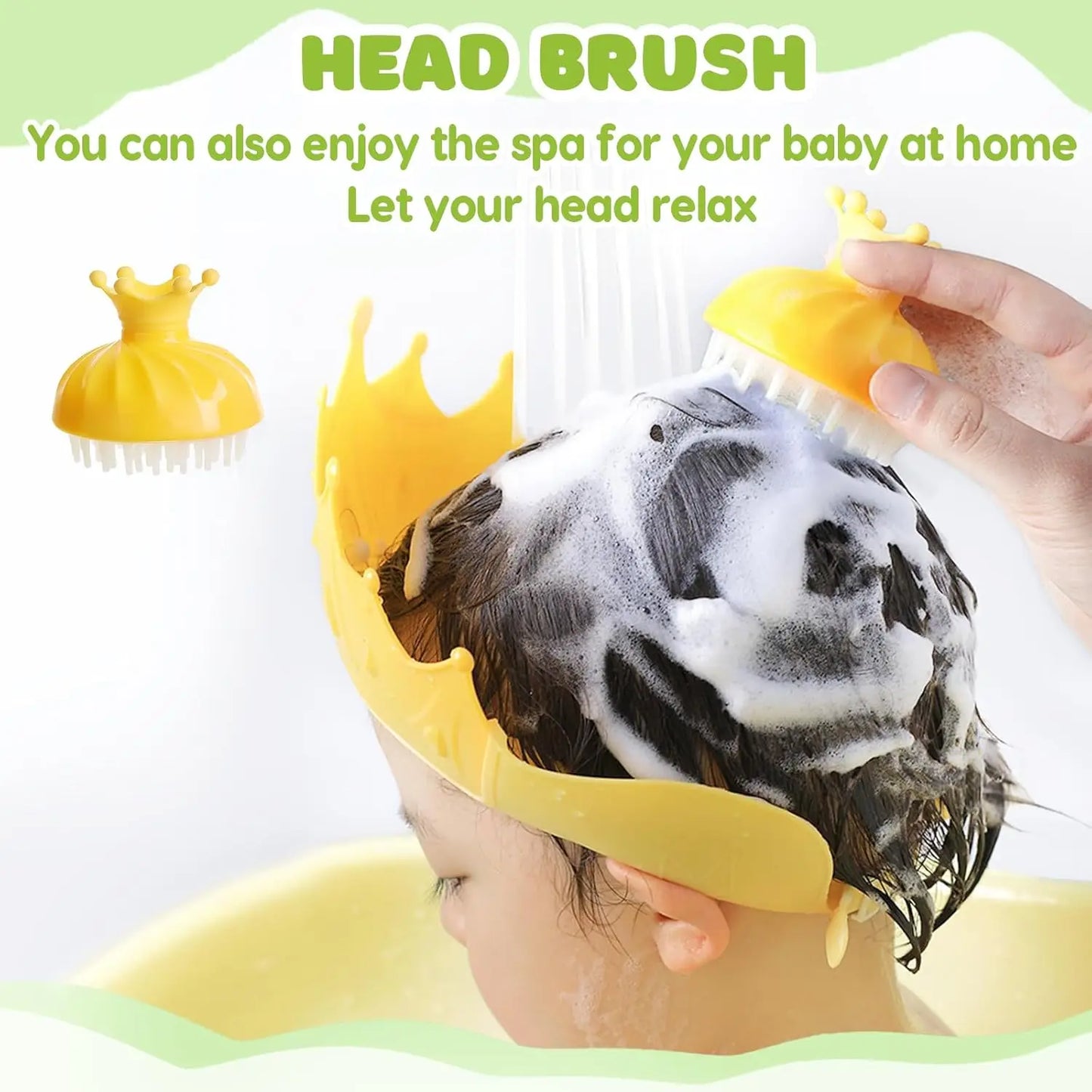 Baby Bathtub With Bath Cushion Foldable Tub Thermometer Shower Cap