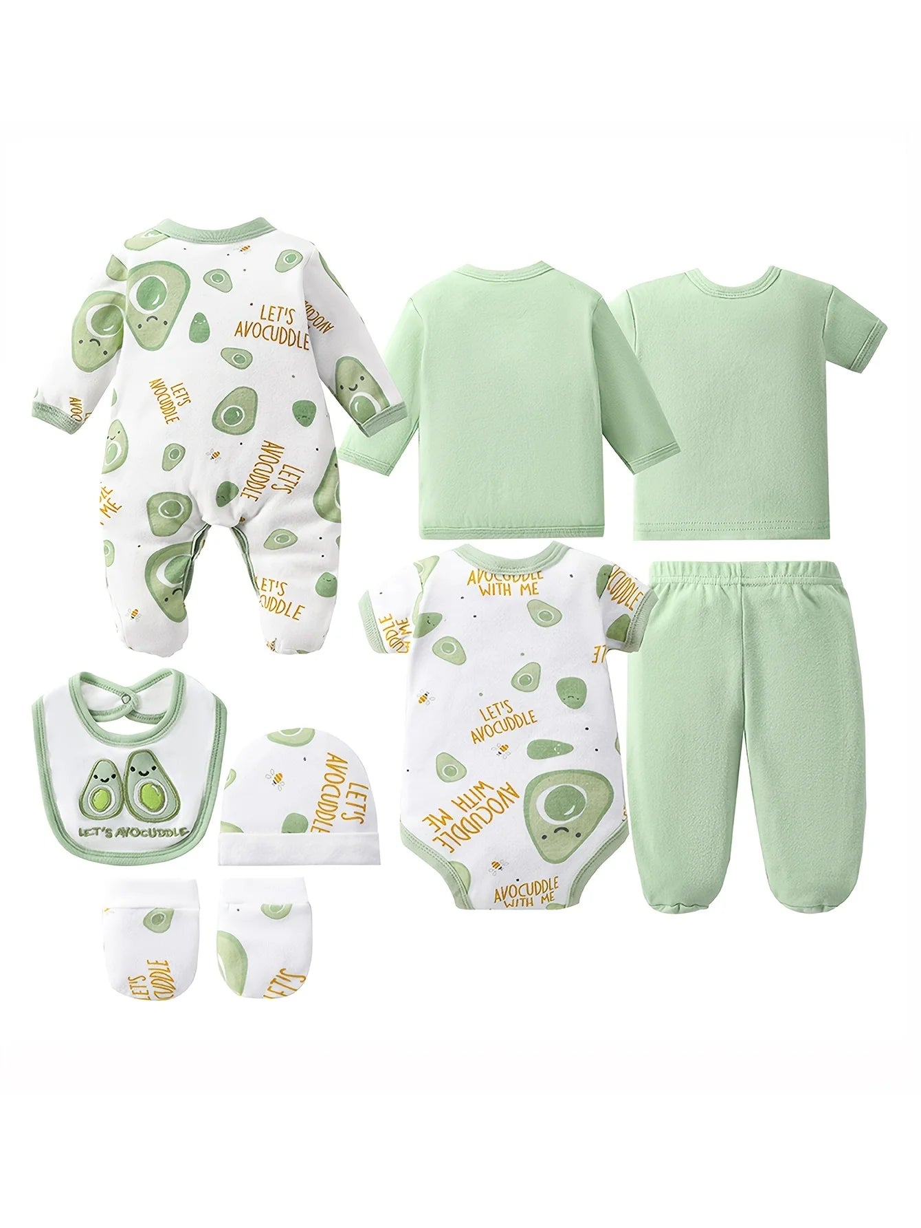 Newborn 100 Percent Cotton Baby Set With Bodysuits Romper Hat