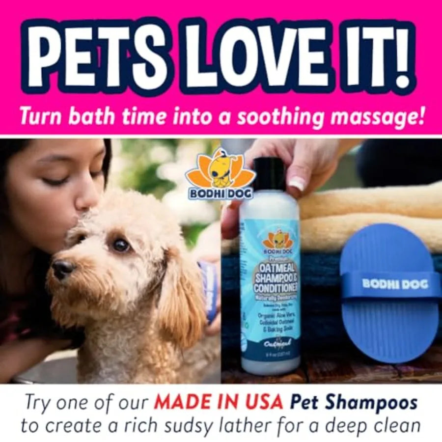 Pet Shampoo Brush For Dogs And Cats Premium Bath Scrubber