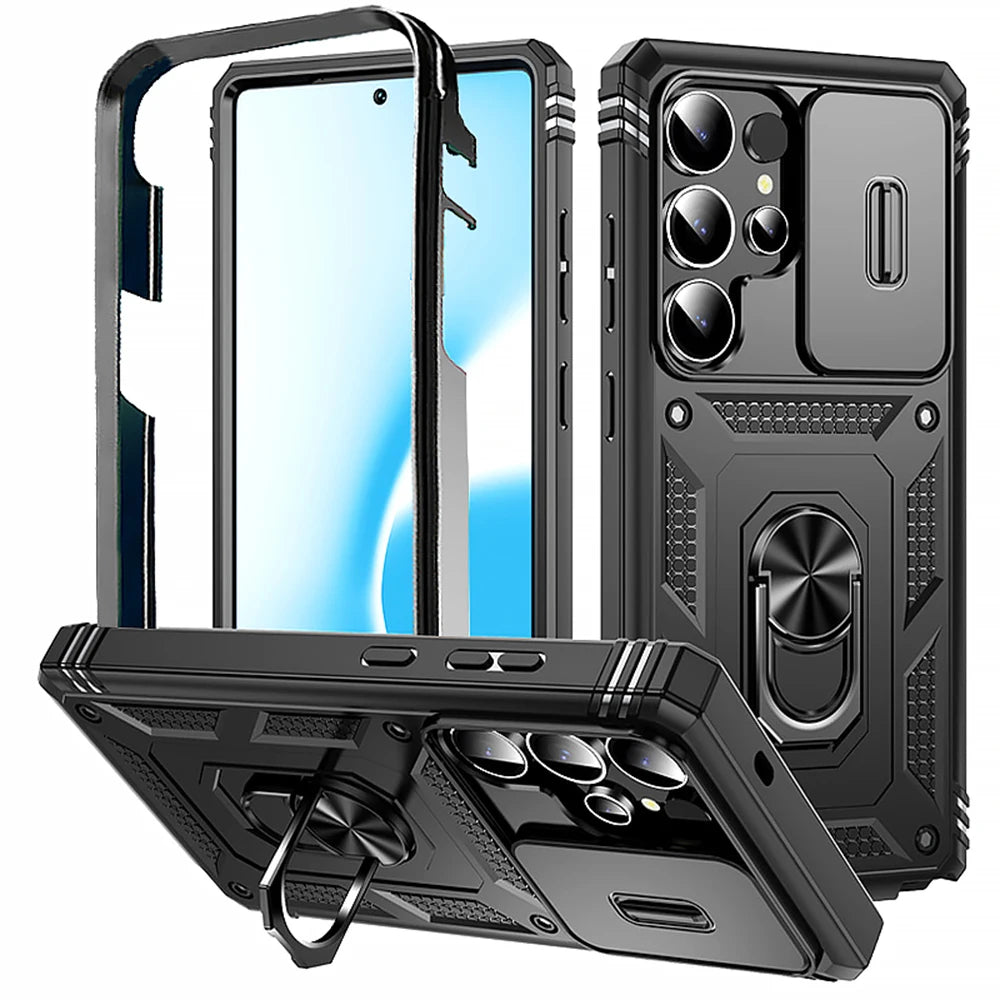 360 Full Protection Samsung Galaxy Case With Magnetic Ring Stand