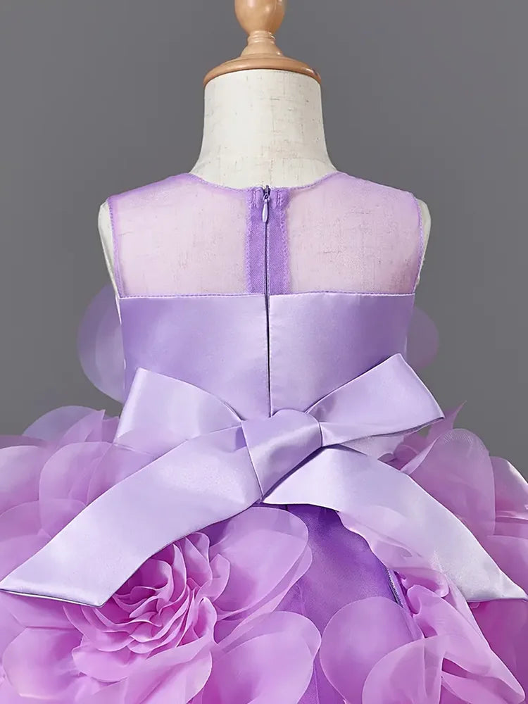 Girls Princess Dress Sleeveless Ball Gown For Elegant Parties