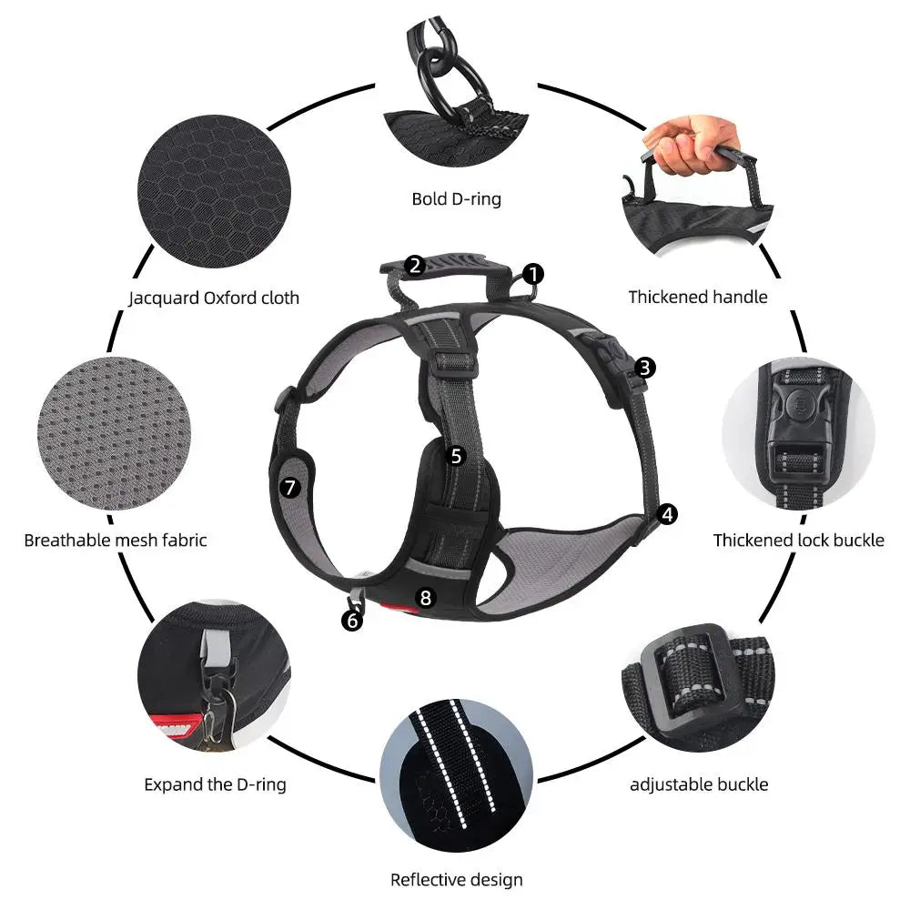 Reflective No Pull Dog Harness And Leash Set For Dogs