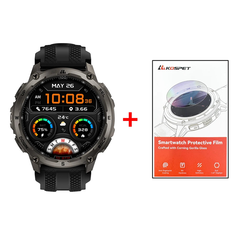 KOSPET Tank T4 Smart Watch GPS Maps 10ATM Waterproof
