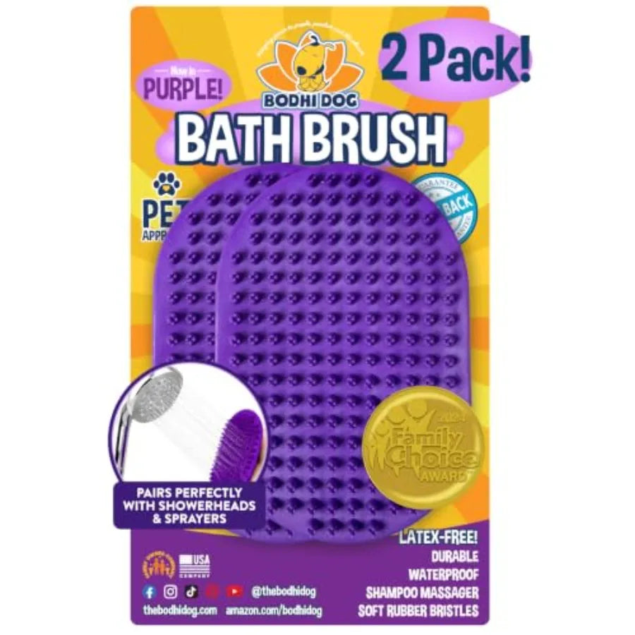 Pet Shampoo Brush For Dogs And Cats Premium Bath Scrubber
