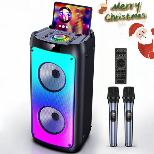 FanFun T10T Wireless Bluetooth Karaoke Speaker With Two Microphones