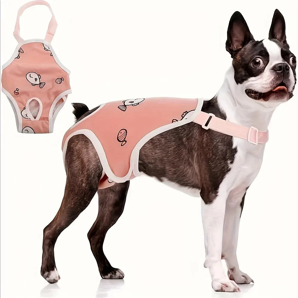 Adjustable Dog Underwear With Straps For French Bulldog