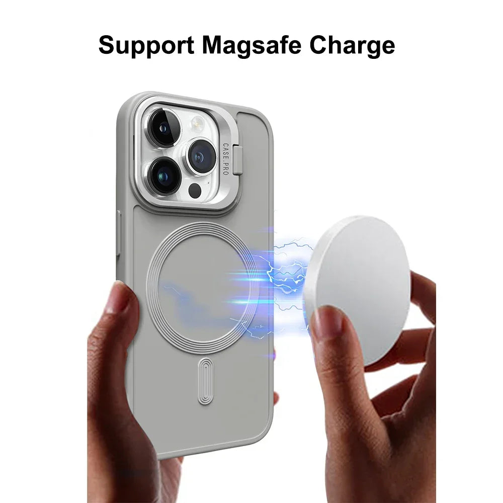 IPhone Stand Case MagSafe Magnetic Shell With Camera Holder