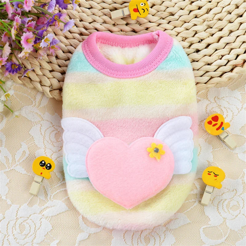 Cute Tea Cup Dog Sweater For Small Dogs Winter Fleece