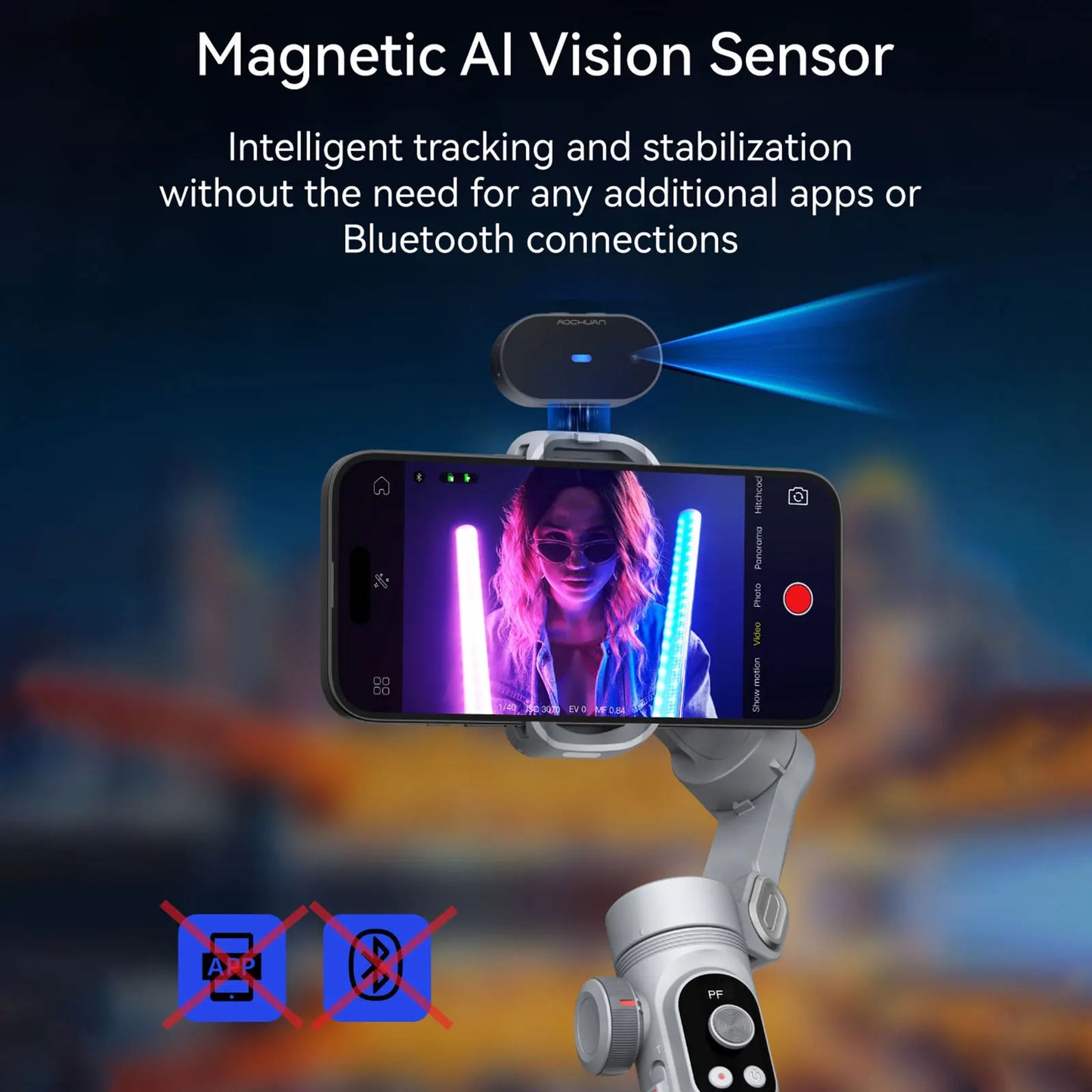 AOCHUAN Smart X Pro Gimbal Stabilizer For iPhone And Android