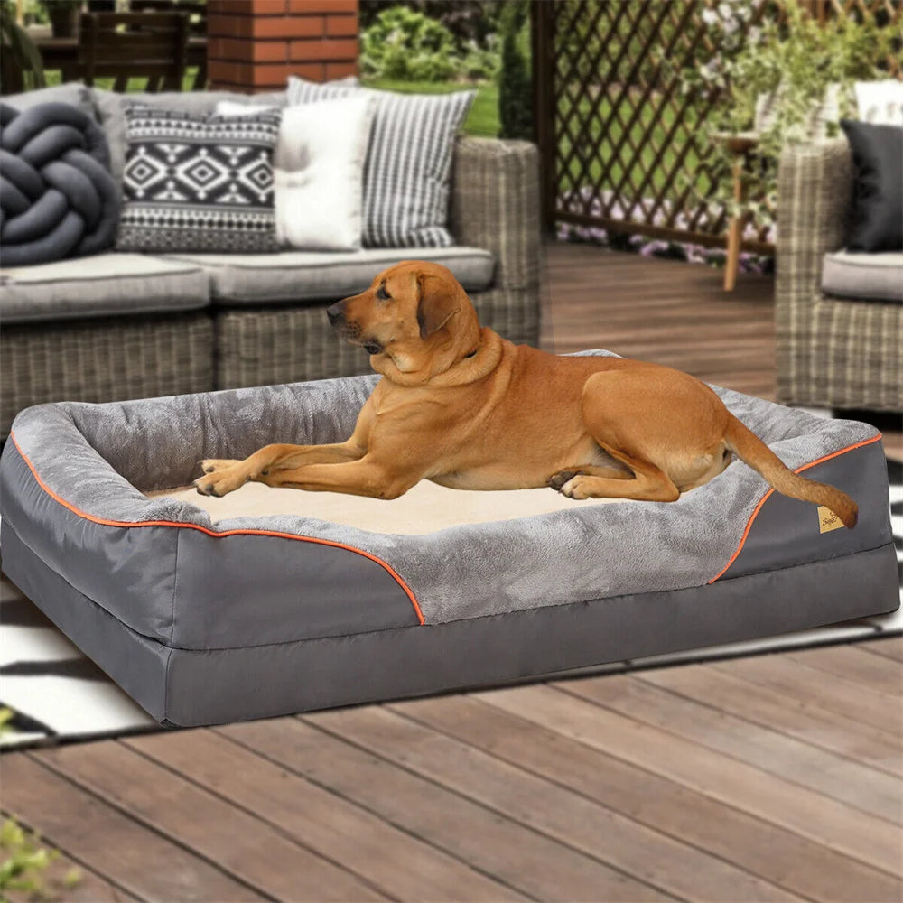 BORWART CN Orthopedic Memory Foam Dog Bed With Removable Cover