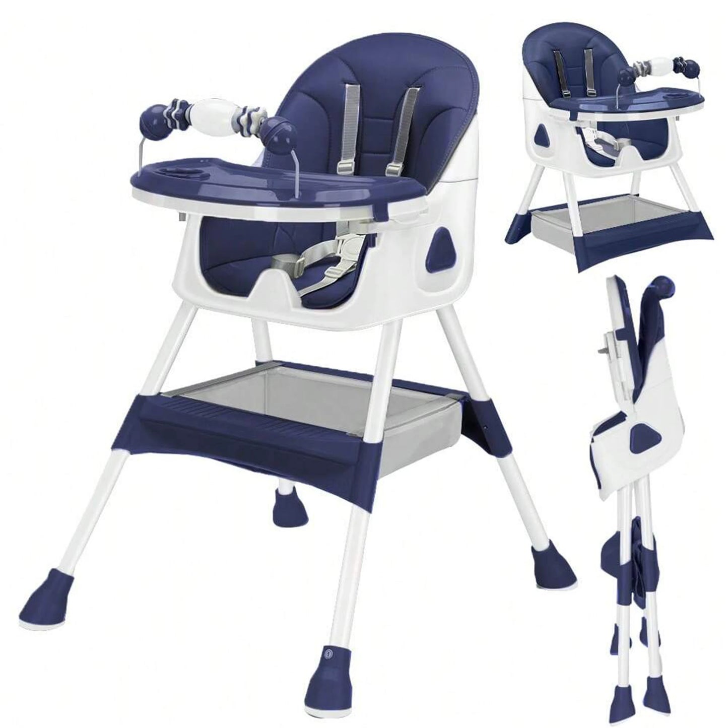 PIORLADO Foldable Baby High Chair With Antislip Pad