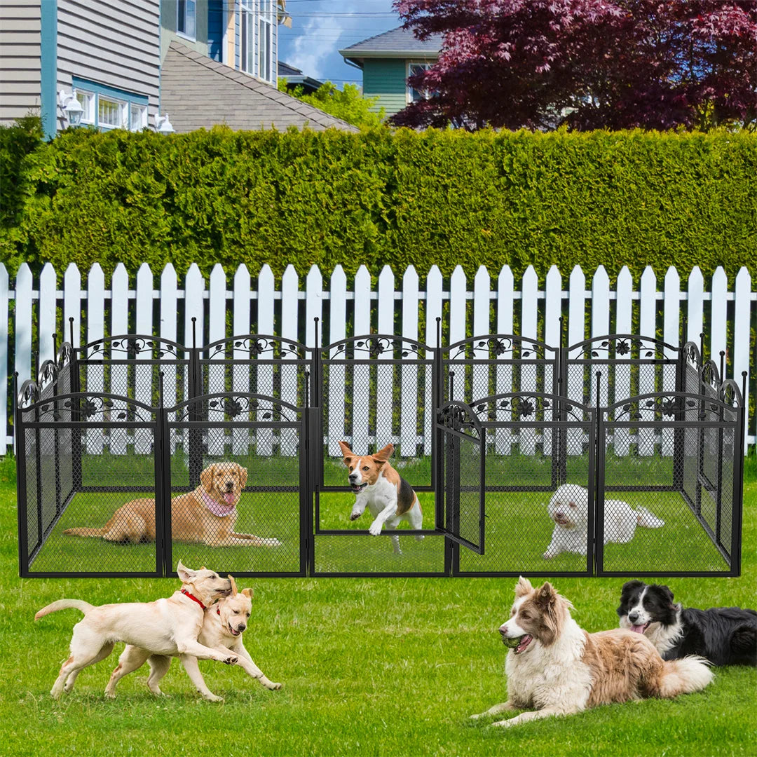 Bingopaw Heavy Duty Metal Dog Playpen For Training And Whelping