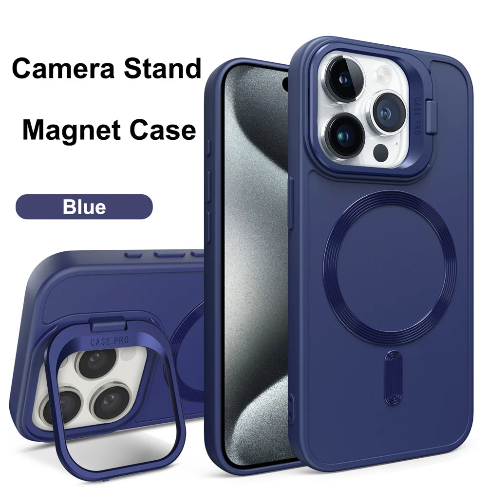 IPhone Stand Case MagSafe Magnetic Shell With Camera Holder