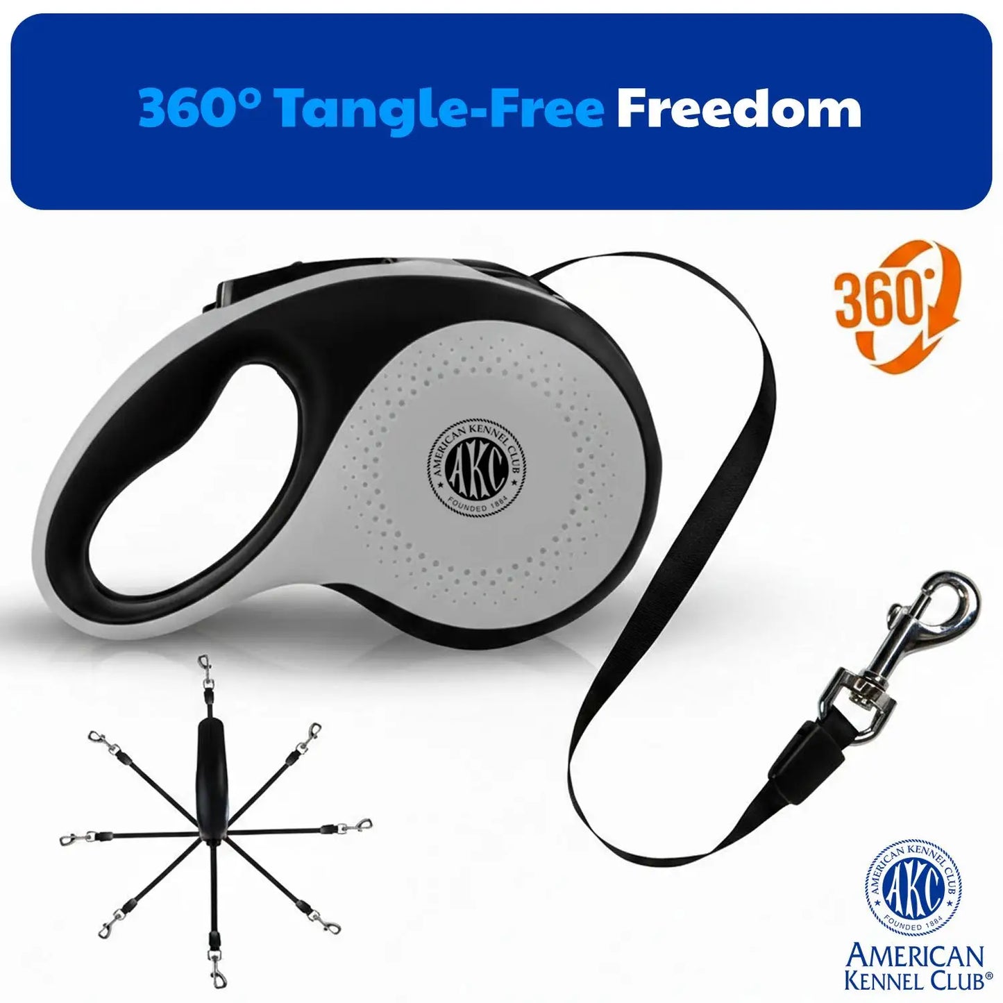 Retractable Dog Leash With One Hand Brake And Auto Extend