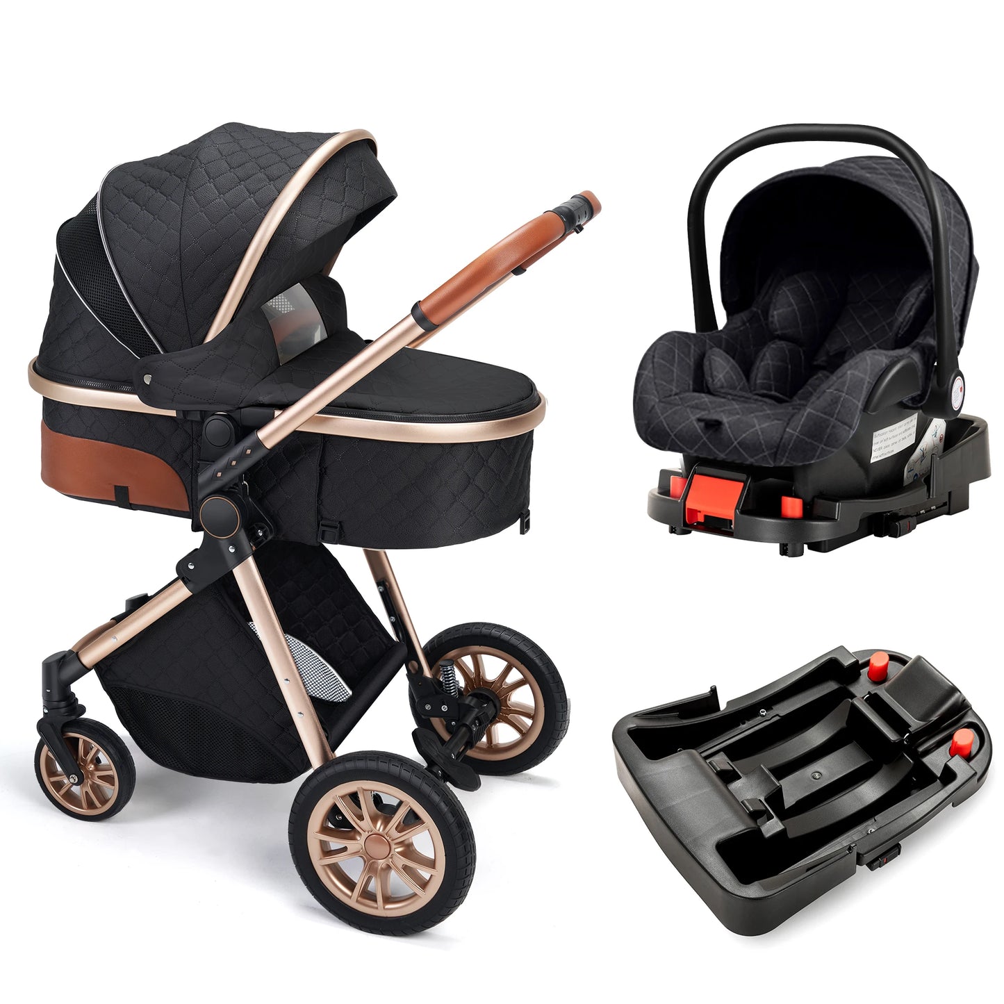 Luxury Baby Stroller High Landview 3 In 1 Pushchair